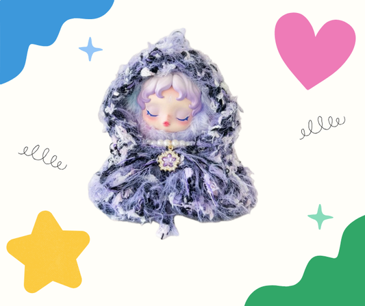 Handwoven Knit Cloak Set  Series -Midnight Mist