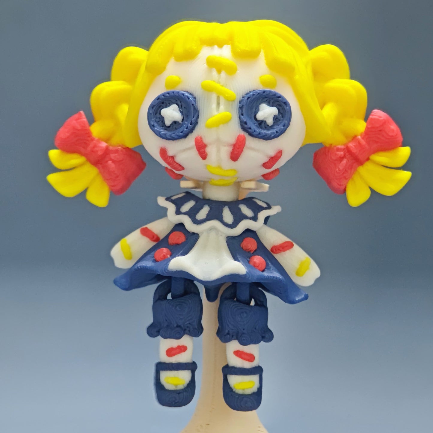 Creepy Twin-Tail Demon Girl | 3D Printed Articulated Art Collectible