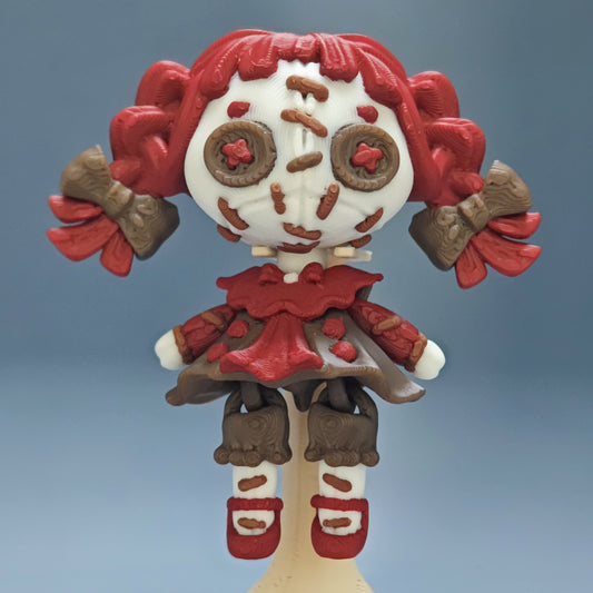 Creepy Twin-Tail Demon Girl | 3D Printed Articulated Art Collectible