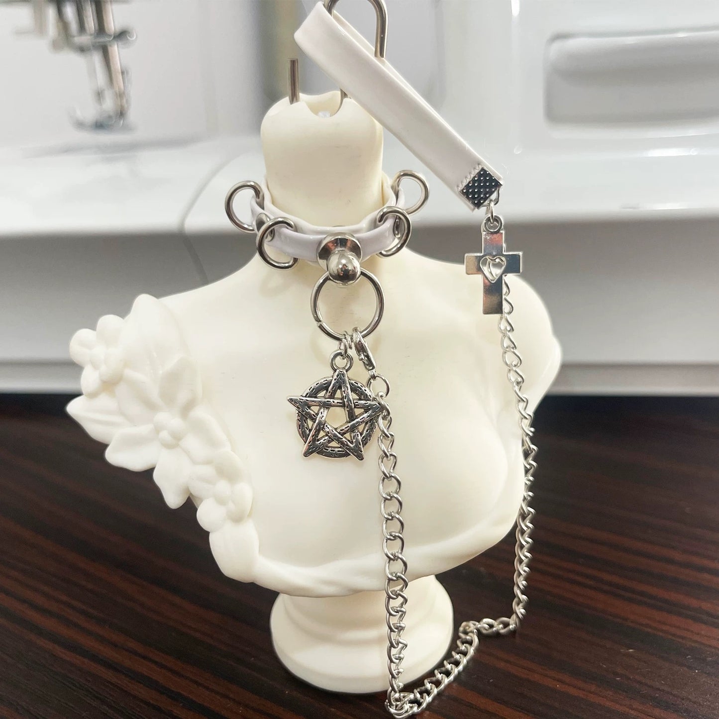 Punk Collar & Chain Leash Set for 1/3, 1/4 & 1/6 BJD Dolls