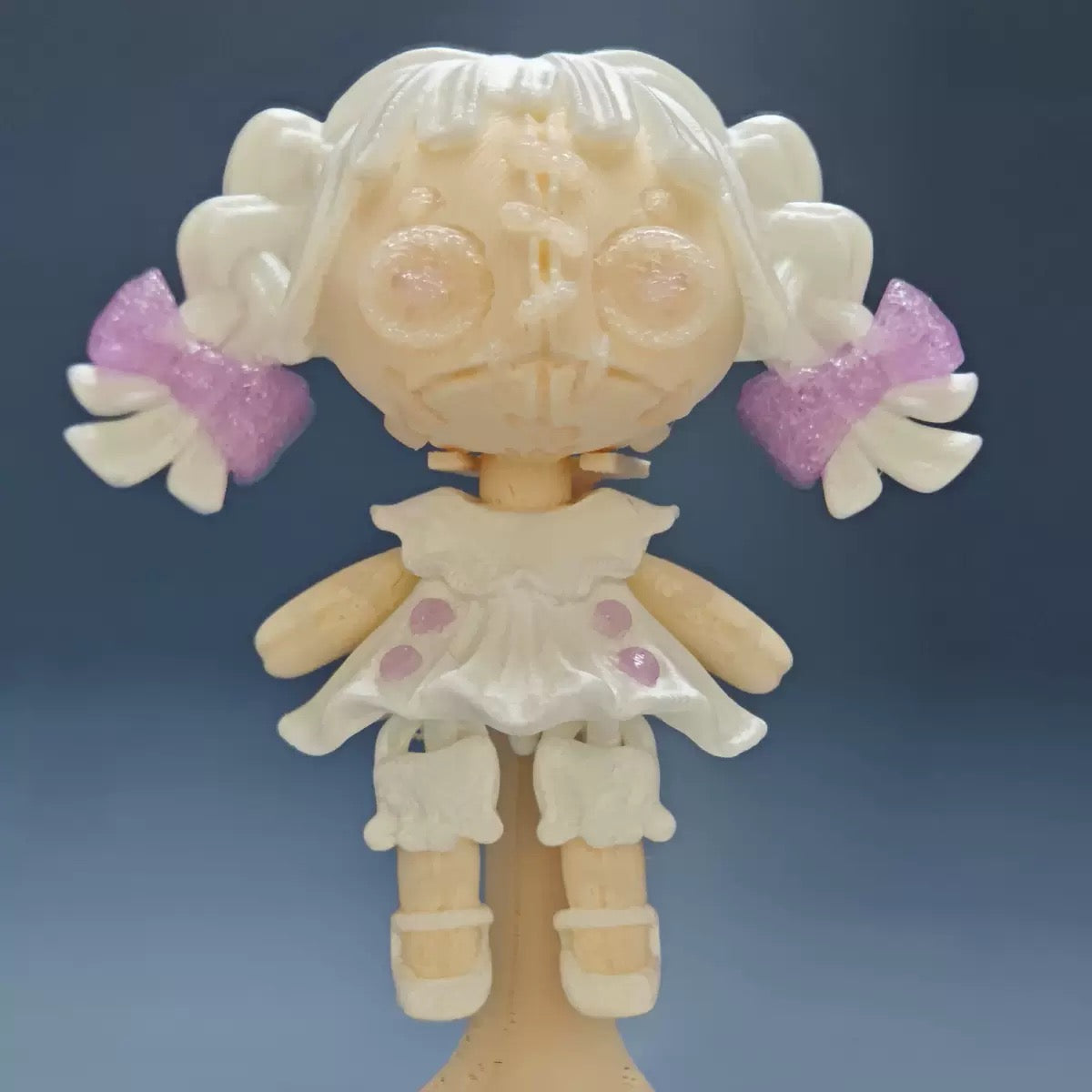 Creepy Twin-Tail Demon Girl | 3D Printed Articulated Art Collectible