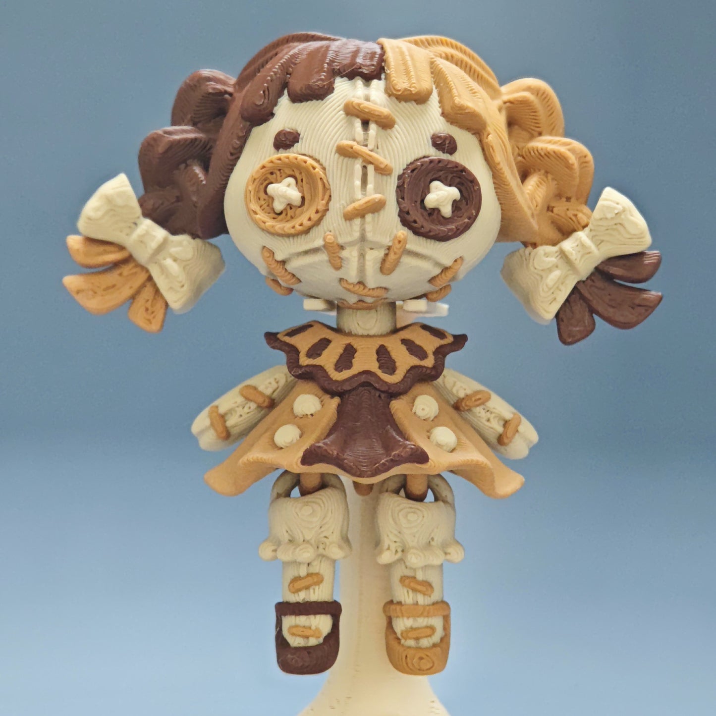 Creepy Twin-Tail Demon Girl | 3D Printed Articulated Art Collectible