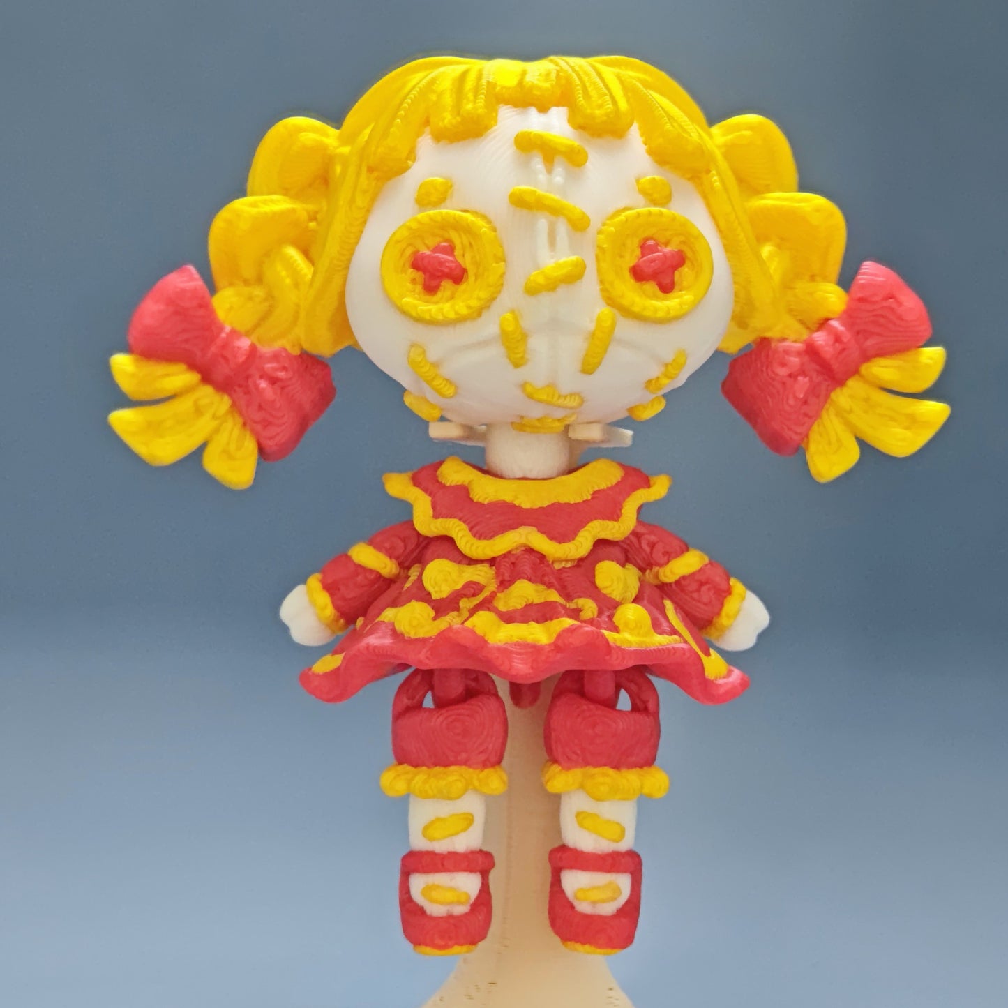 Creepy Twin-Tail Demon Girl | 3D Printed Articulated Art Collectible