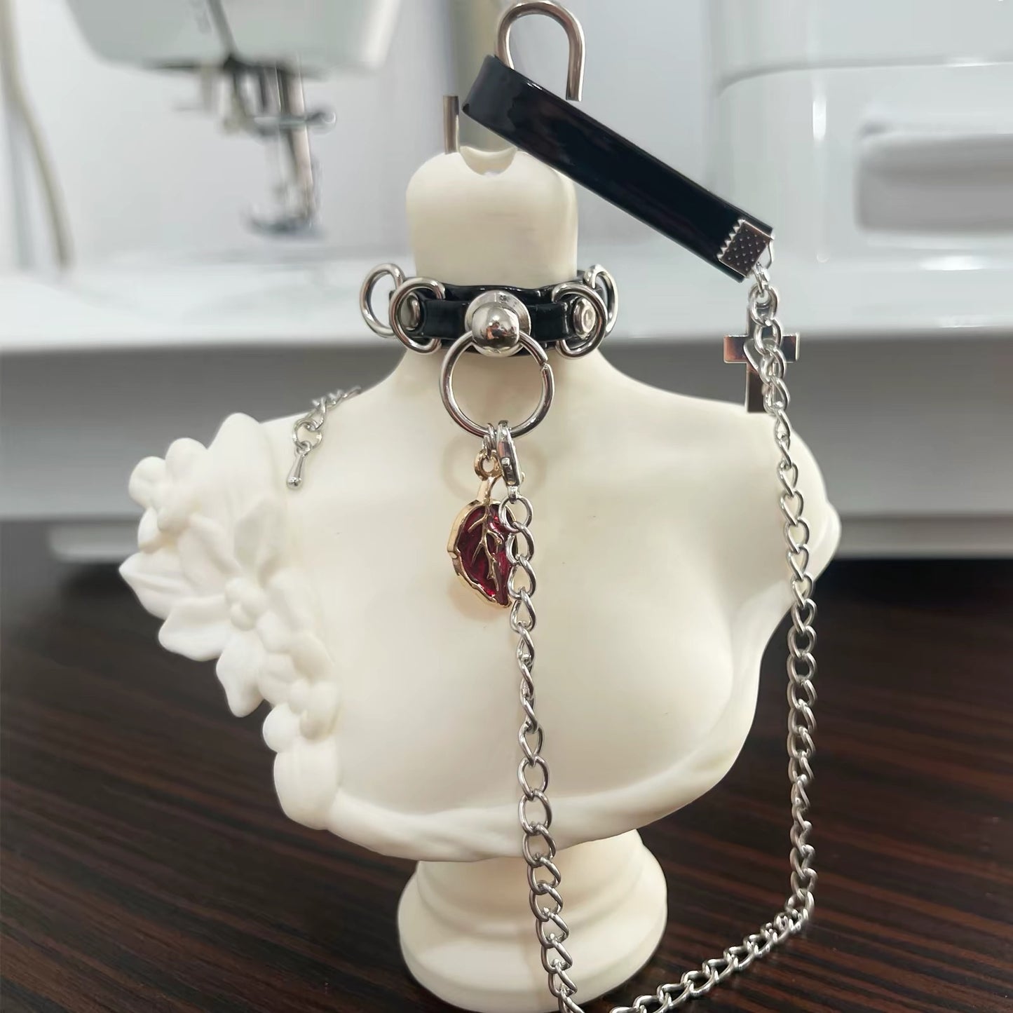 Punk Collar & Chain Leash Set for 1/3, 1/4 & 1/6 BJD Dolls