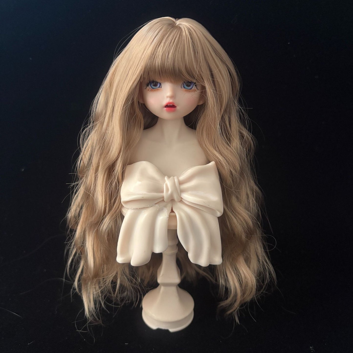 Soft Curly Bangs Doll Wig for 1/4 or 1/6