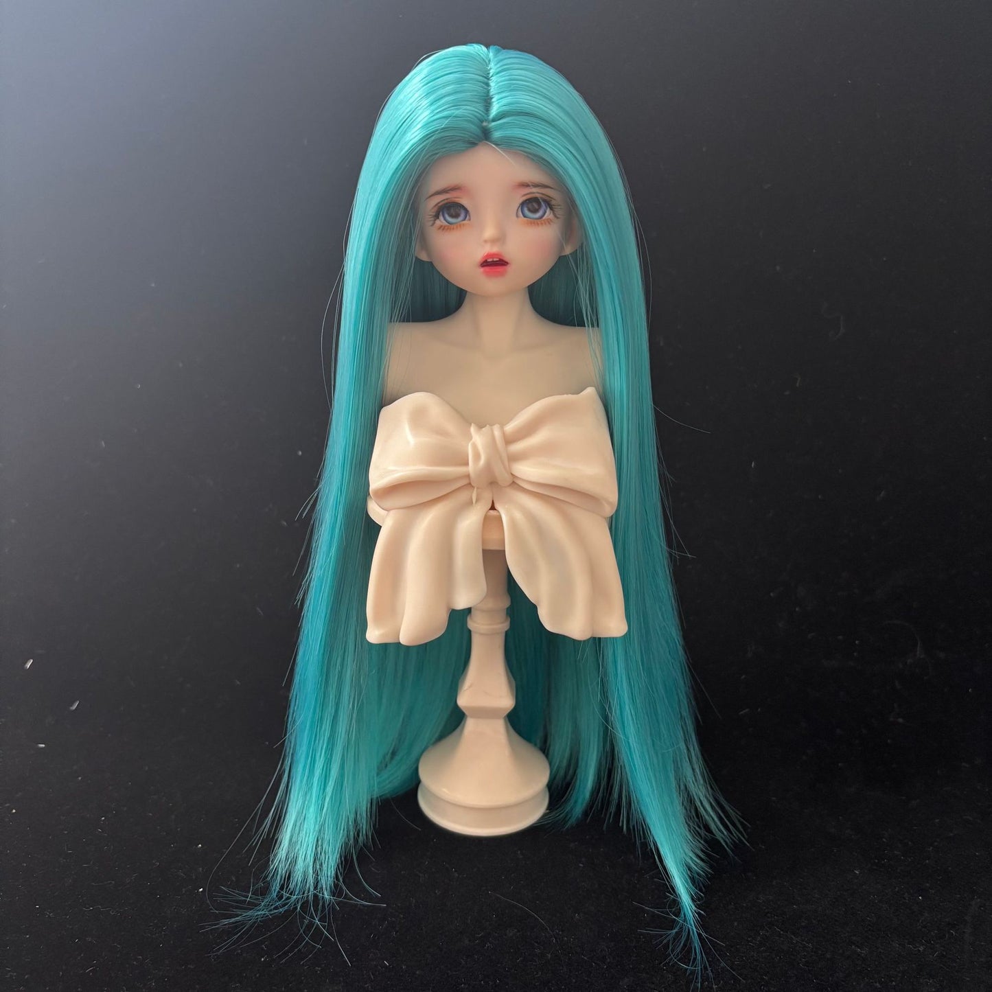 Soft Straight Without Bangs Doll Wig for 1/4 or 1/6