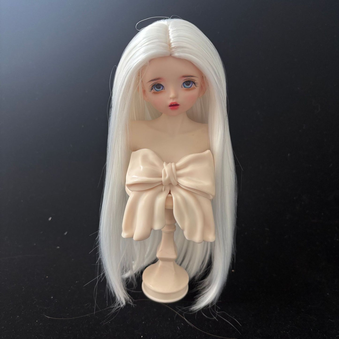 Soft Straight Without Bangs Doll Wig for 1/4 or 1/6