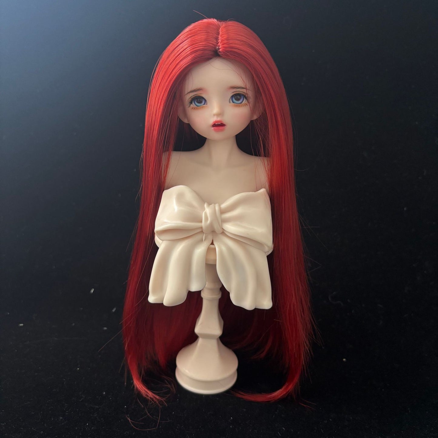 Soft Straight Without Bangs Doll Wig for 1/4 or 1/6