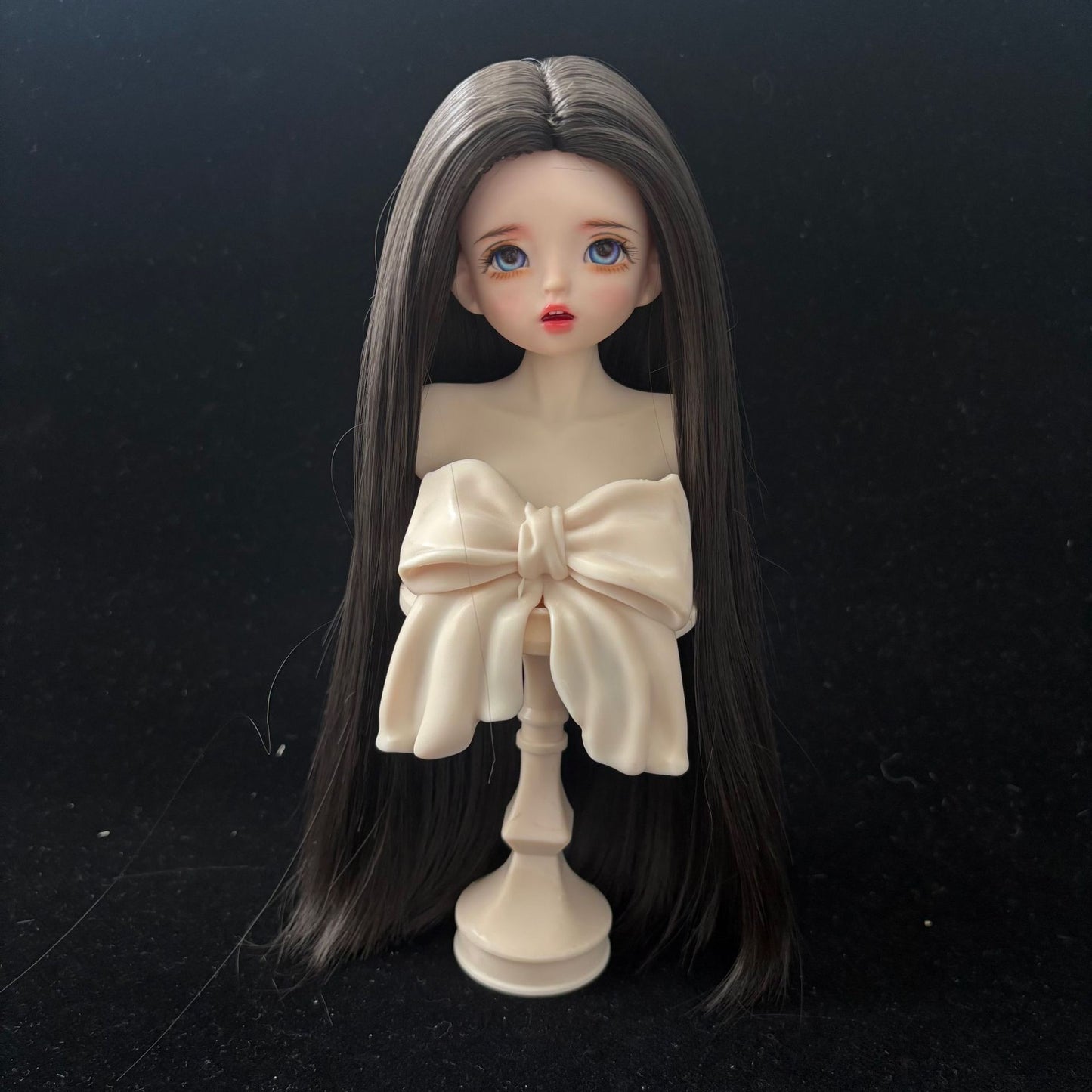 Soft Straight Without Bangs Doll Wig for 1/4 or 1/6