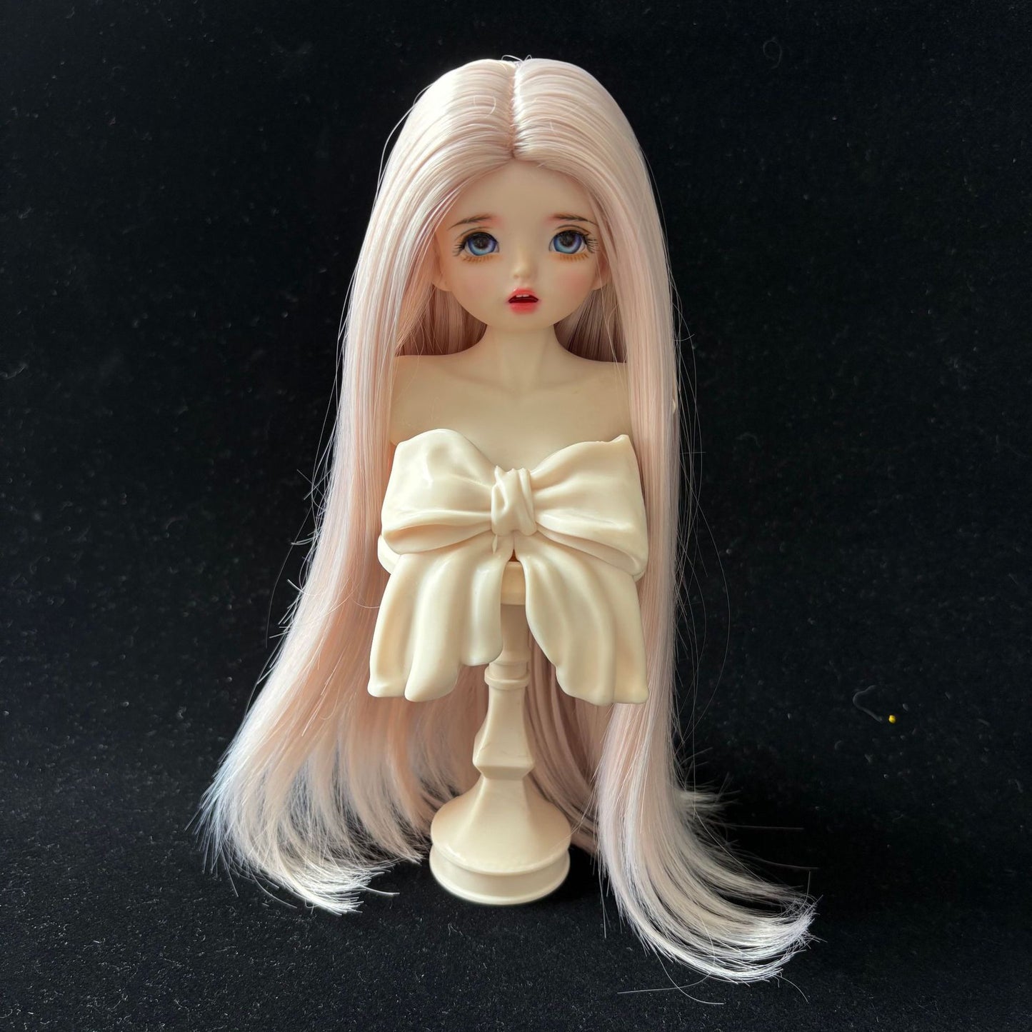 Soft Straight Without Bangs Doll Wig for 1/4 or 1/6