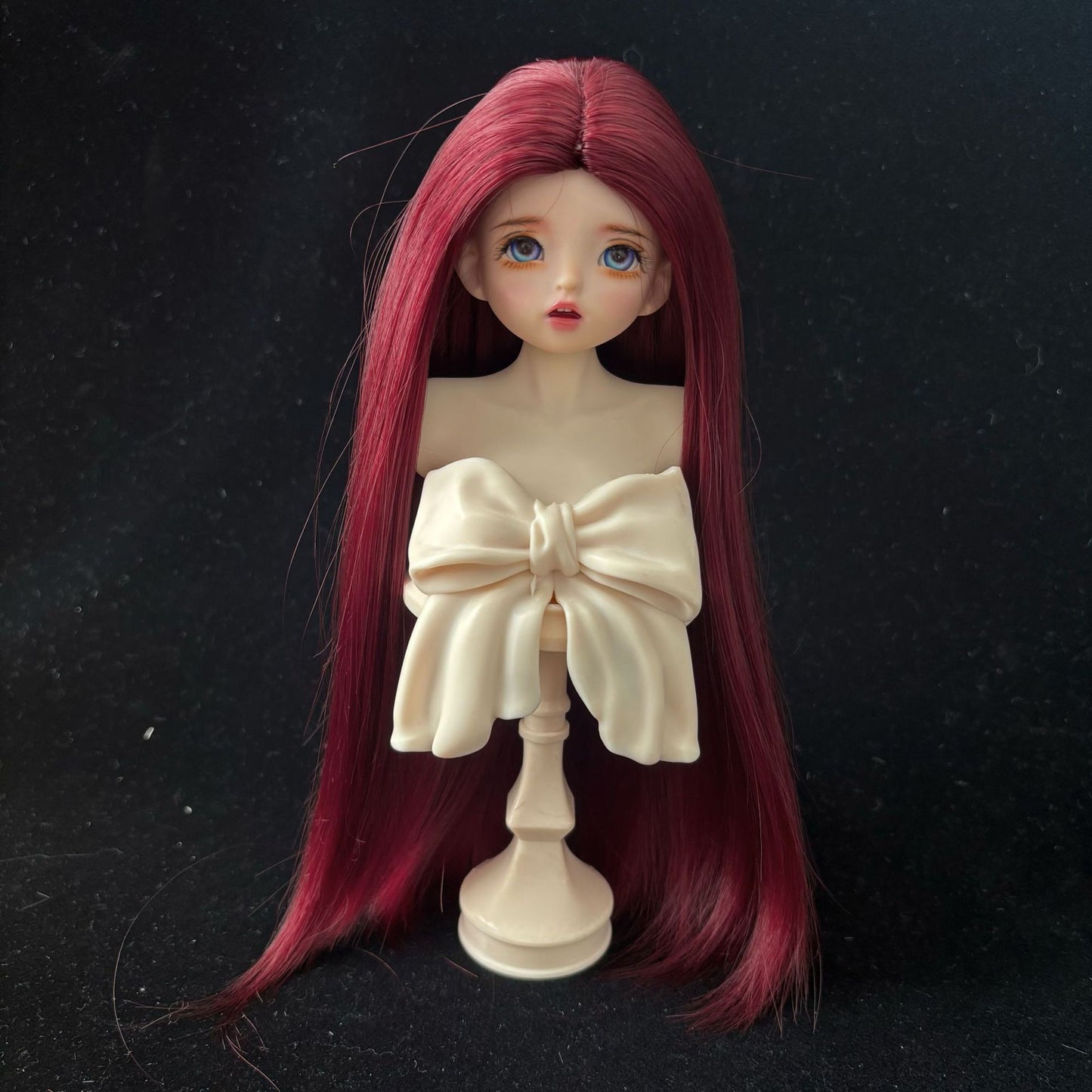 Soft Straight Without Bangs Doll Wig for 1/4 or 1/6
