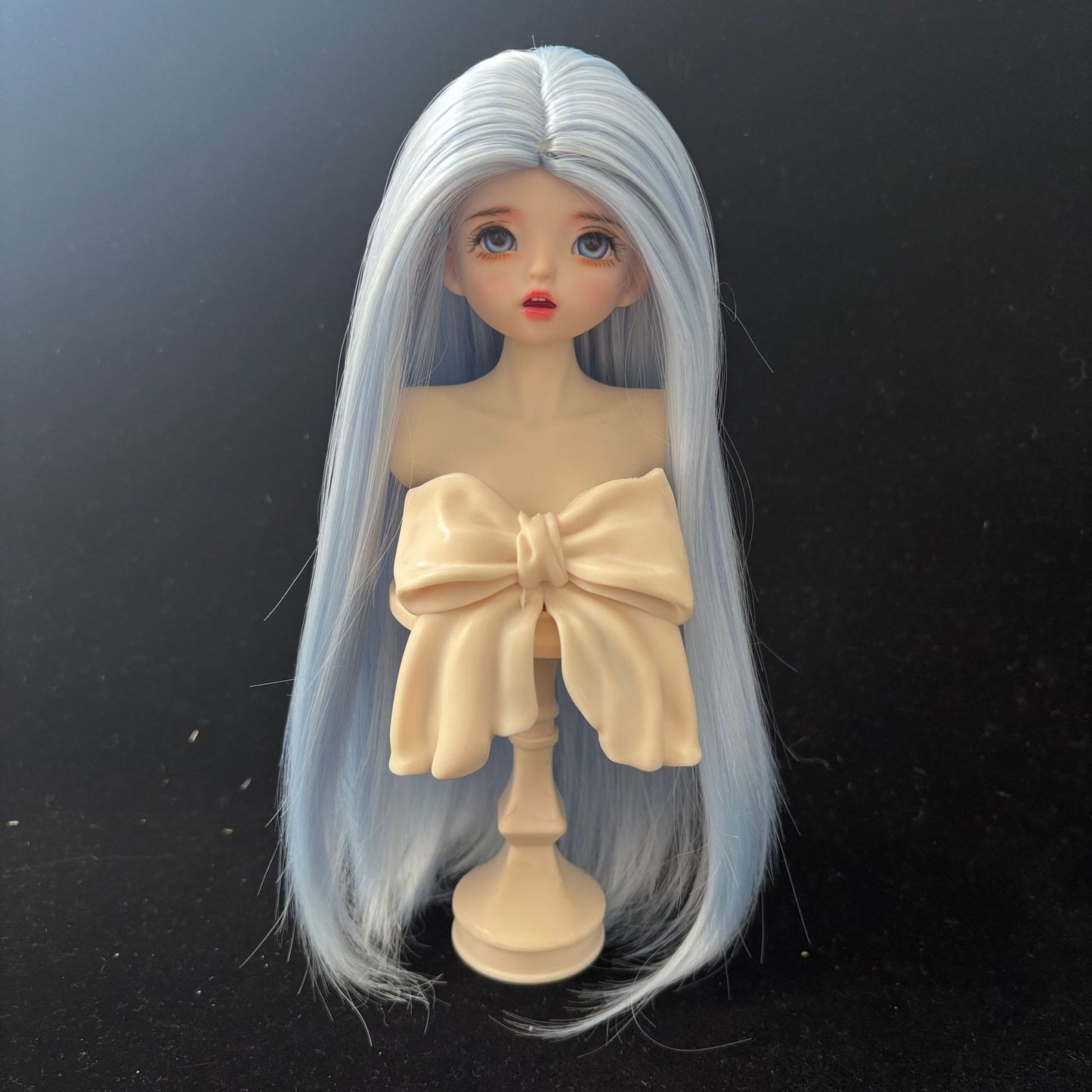 Soft Straight Without Bangs Doll Wig for 1/4 or 1/6