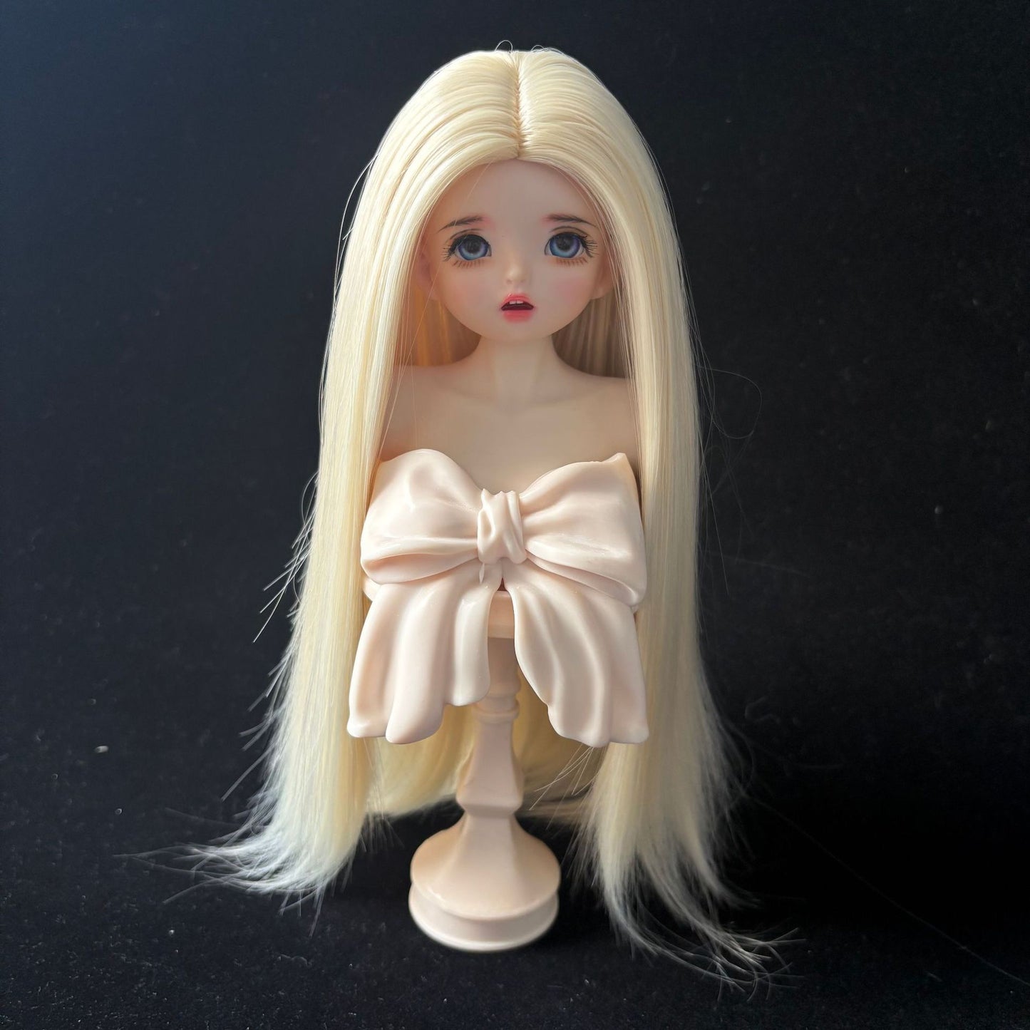 Soft Straight Without Bangs Doll Wig for 1/4 or 1/6