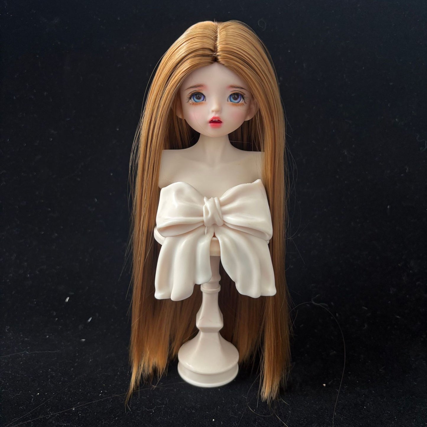 Soft Straight Without Bangs Doll Wig for 1/4 or 1/6