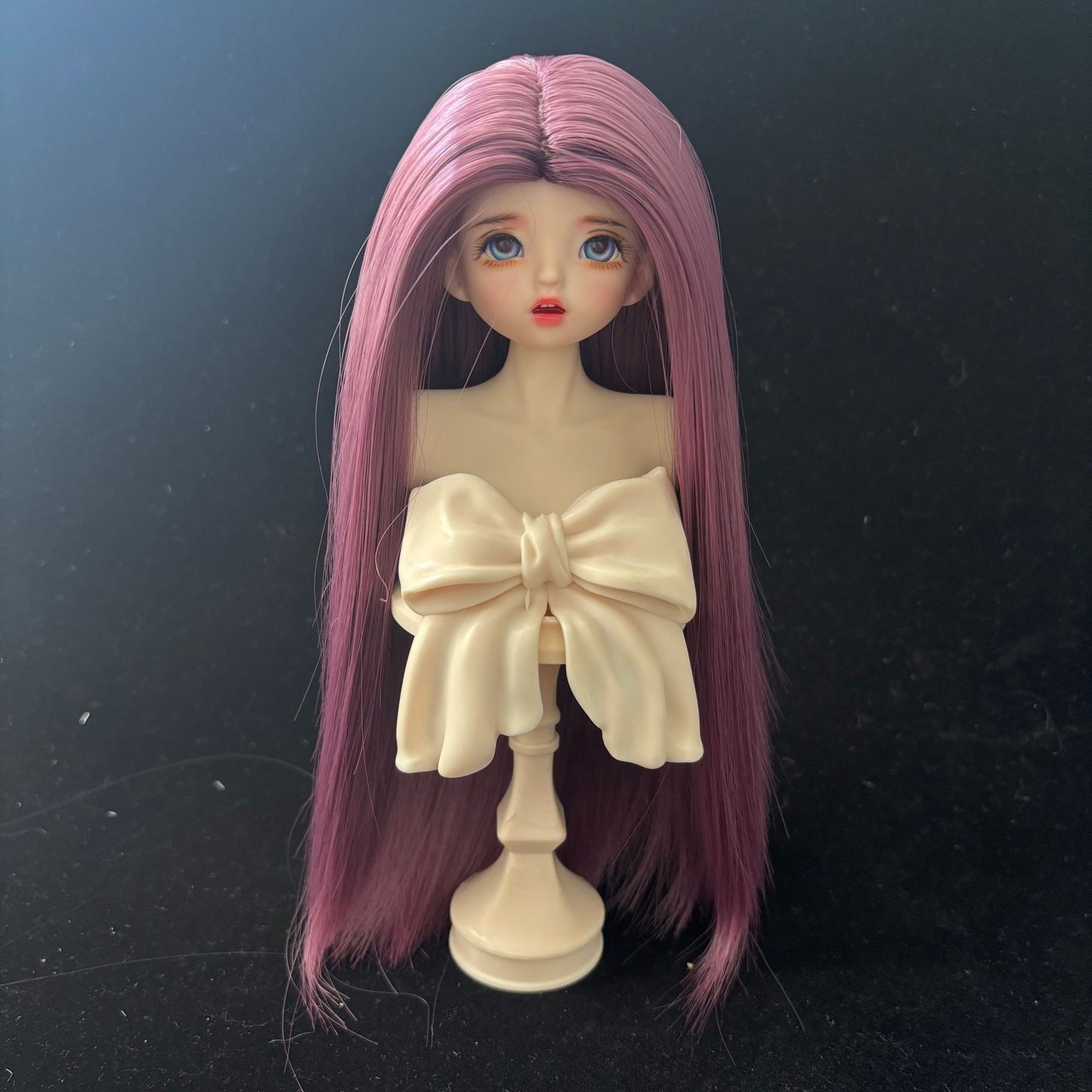Soft Straight Without Bangs Doll Wig for 1/4 or 1/6