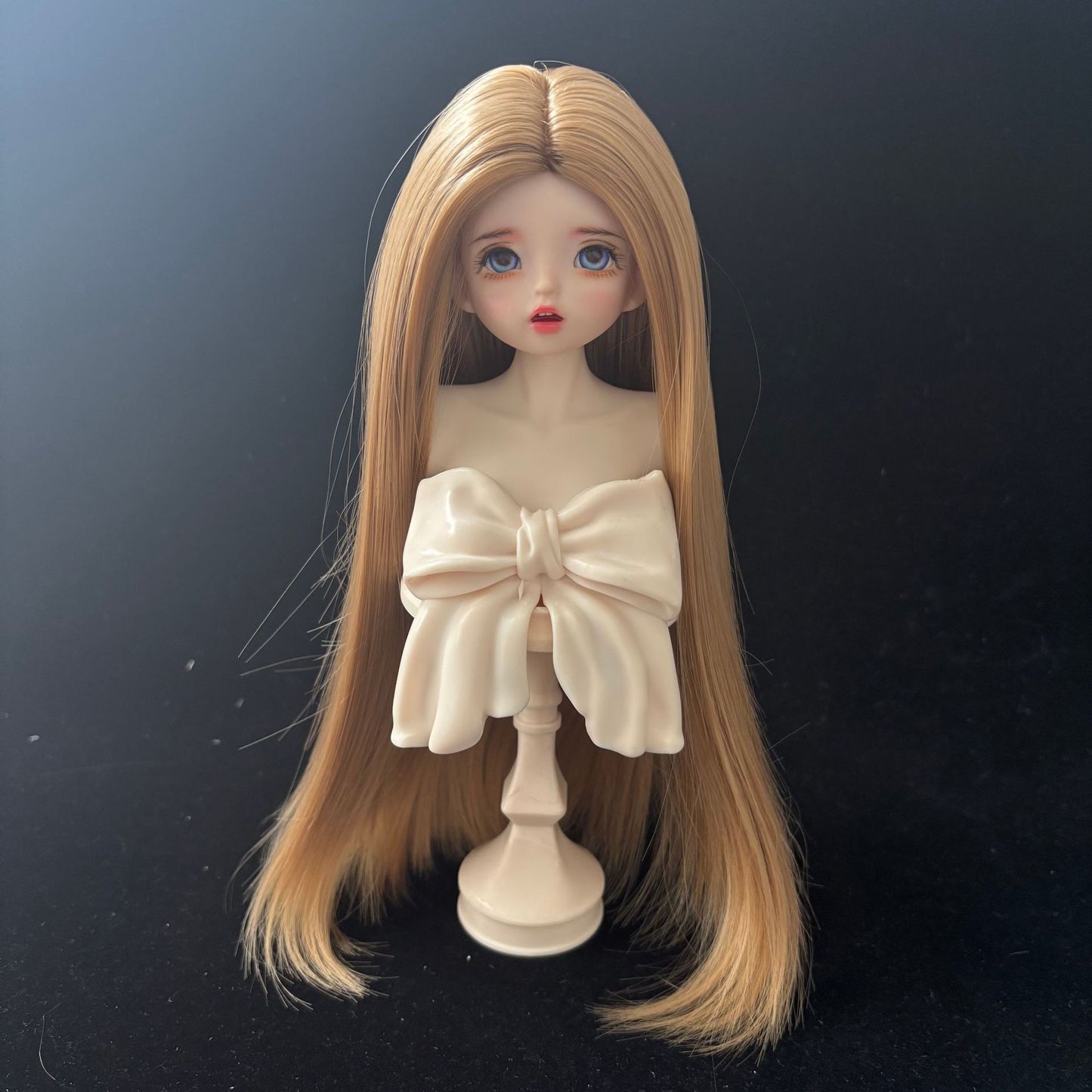 Soft Straight Without Bangs Doll Wig for 1/4 or 1/6