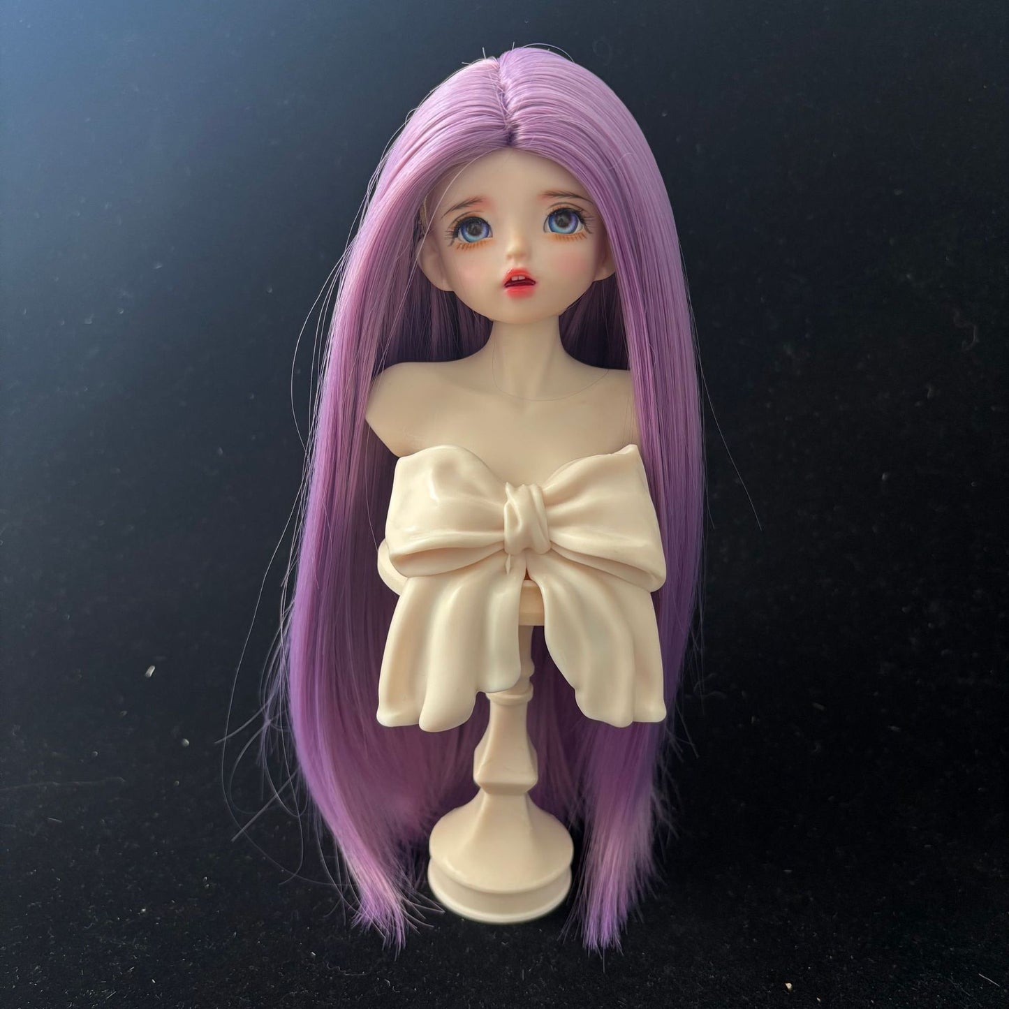 Soft Straight Without Bangs Doll Wig for 1/4 or 1/6
