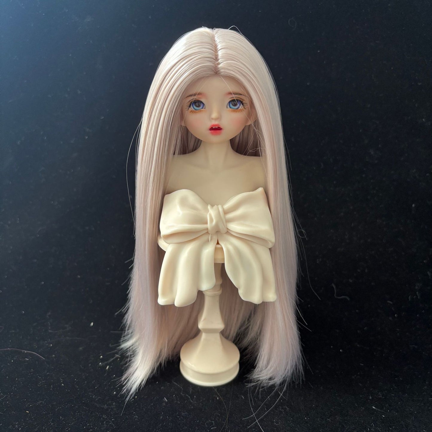Soft Straight Without Bangs Doll Wig for 1/4 or 1/6