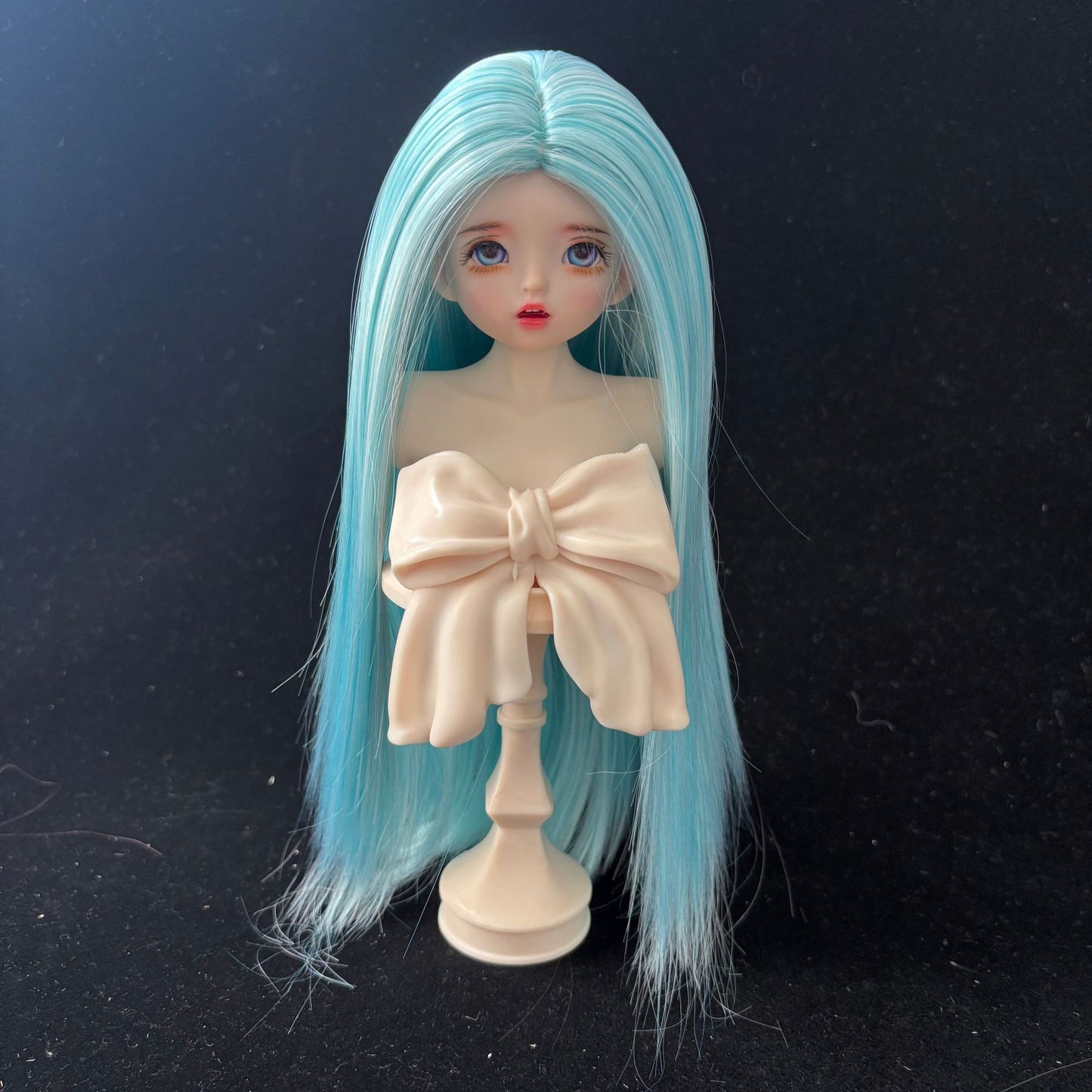 Soft Straight Without Bangs Doll Wig for 1/4 or 1/6