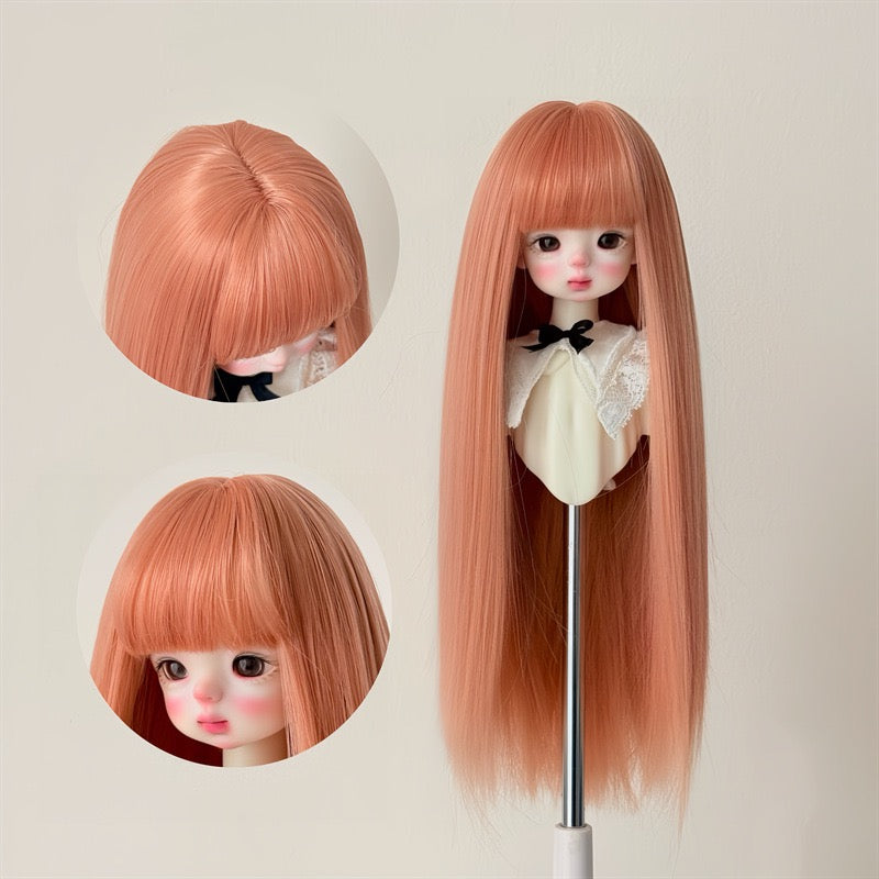 Soft Straight With Bangs Doll Wig for 1/4 or 1/6
