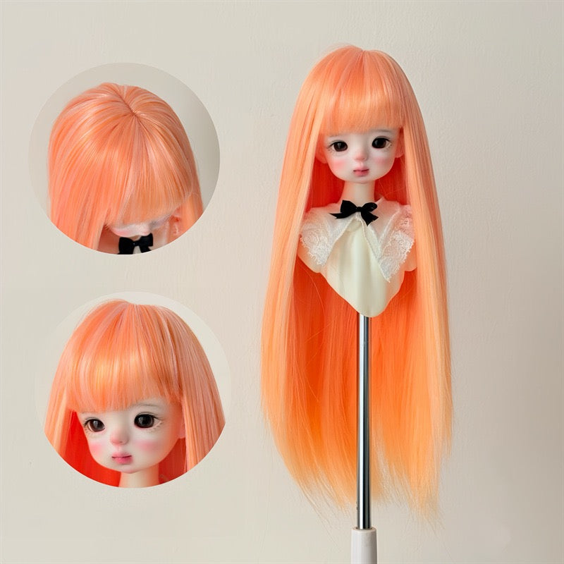 Soft Straight With Bangs Doll Wig for 1/4 or 1/6