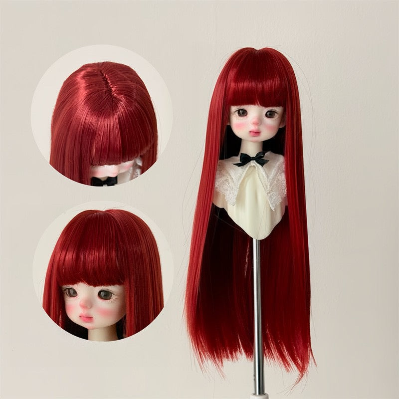 Soft Straight With Bangs Doll Wig for 1/4 or 1/6