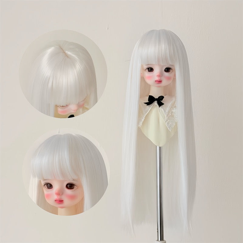 Soft Straight With Bangs Doll Wig for 1/4 or 1/6