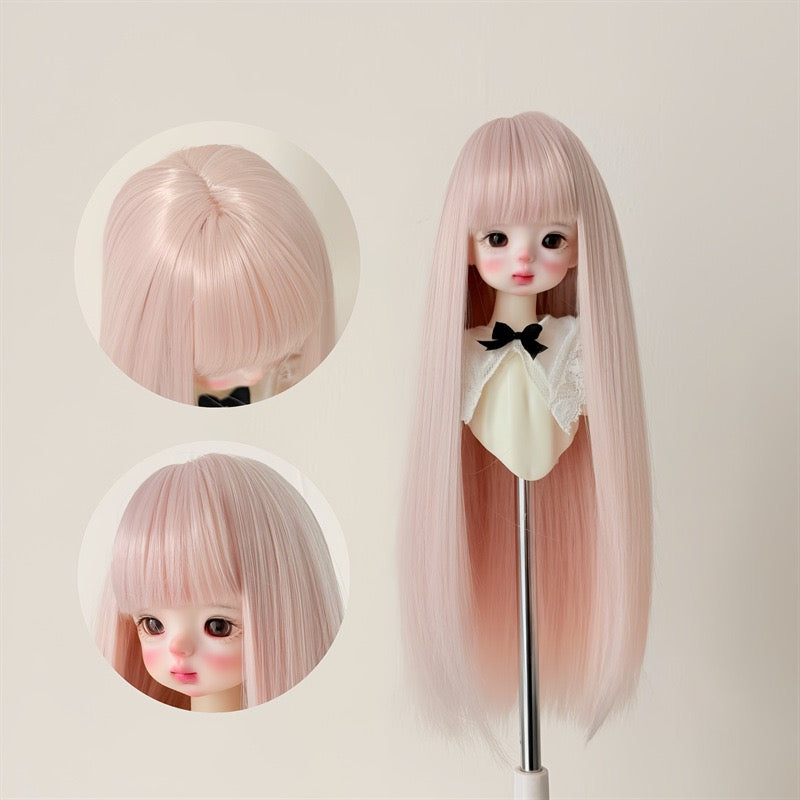 Soft Straight With Bangs Doll Wig for 1/4 or 1/6