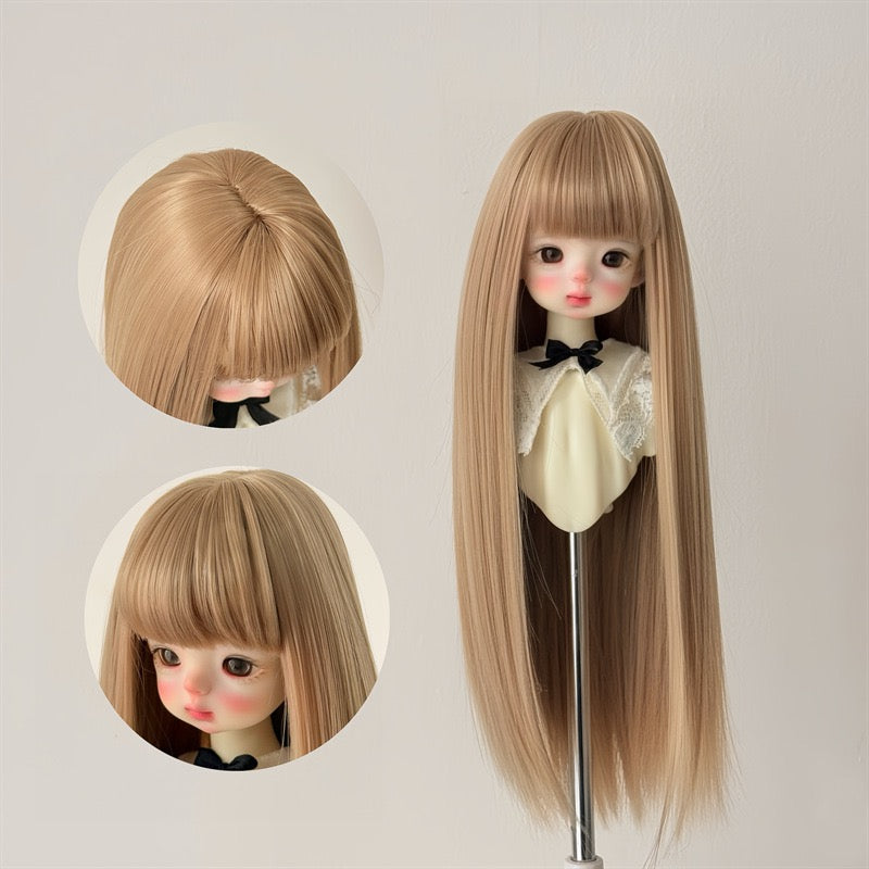 Soft Straight With Bangs Doll Wig for 1/4 or 1/6
