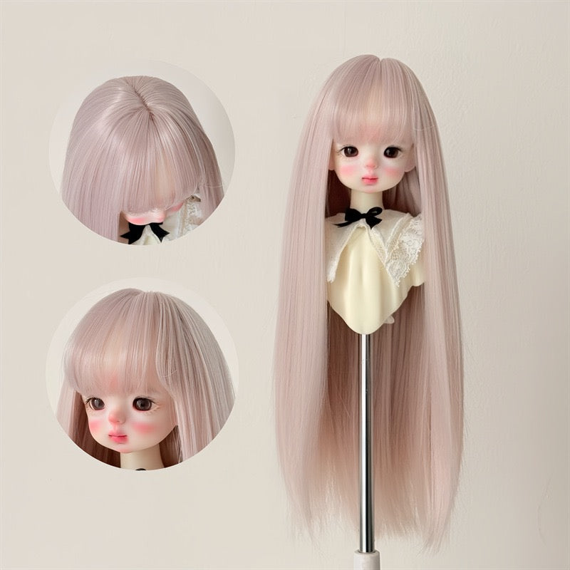 Soft Straight With Bangs Doll Wig for 1/4 or 1/6