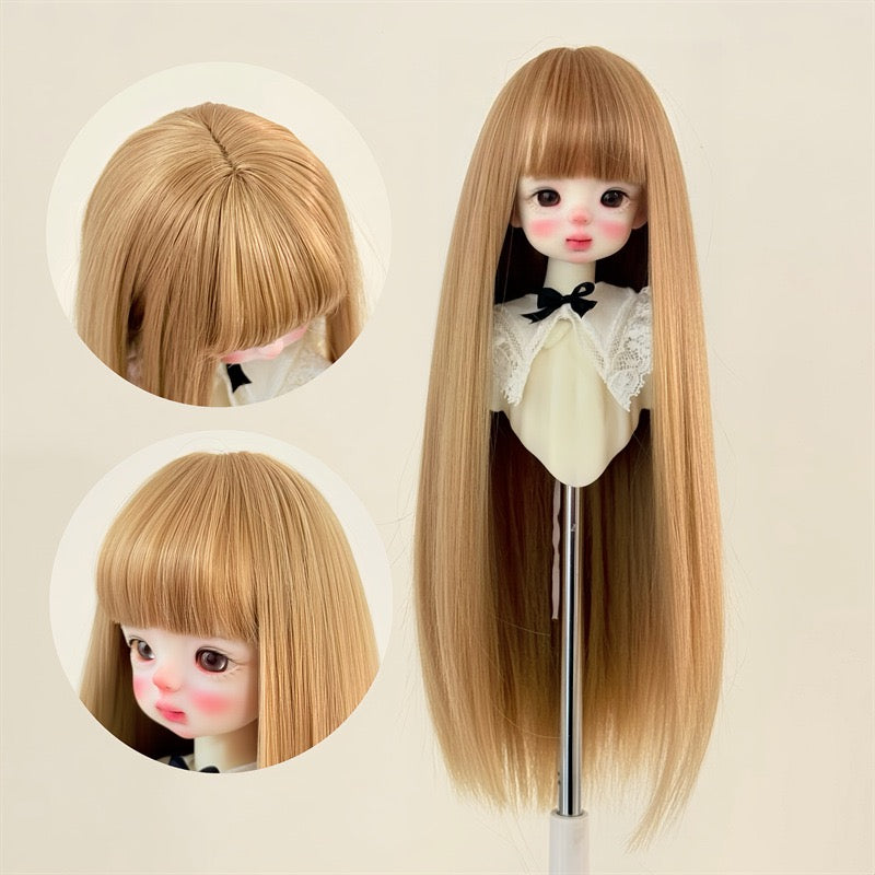Soft Straight With Bangs Doll Wig for 1/4 or 1/6
