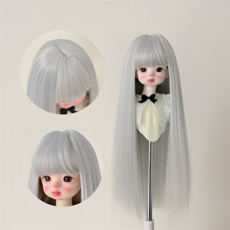 Soft Straight With Bangs Doll Wig for 1/4 or 1/6