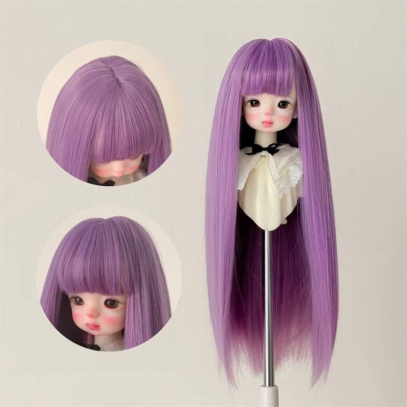 Soft Straight With Bangs Doll Wig for 1/4 or 1/6