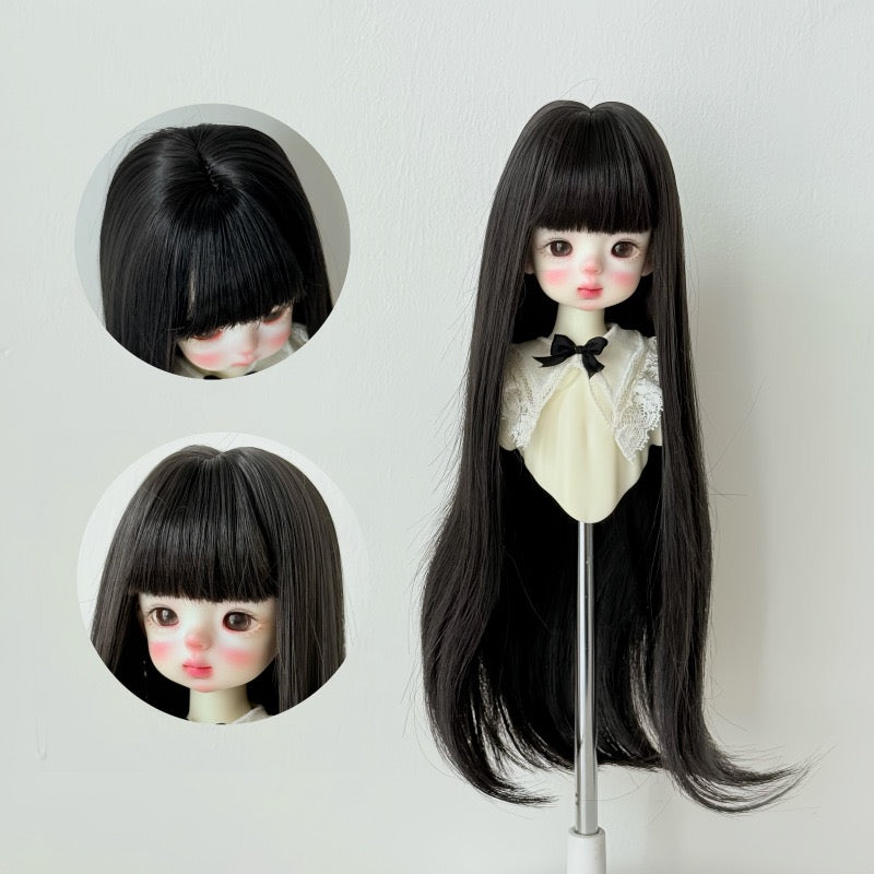 Soft Straight With Bangs Doll Wig for 1/4 or 1/6