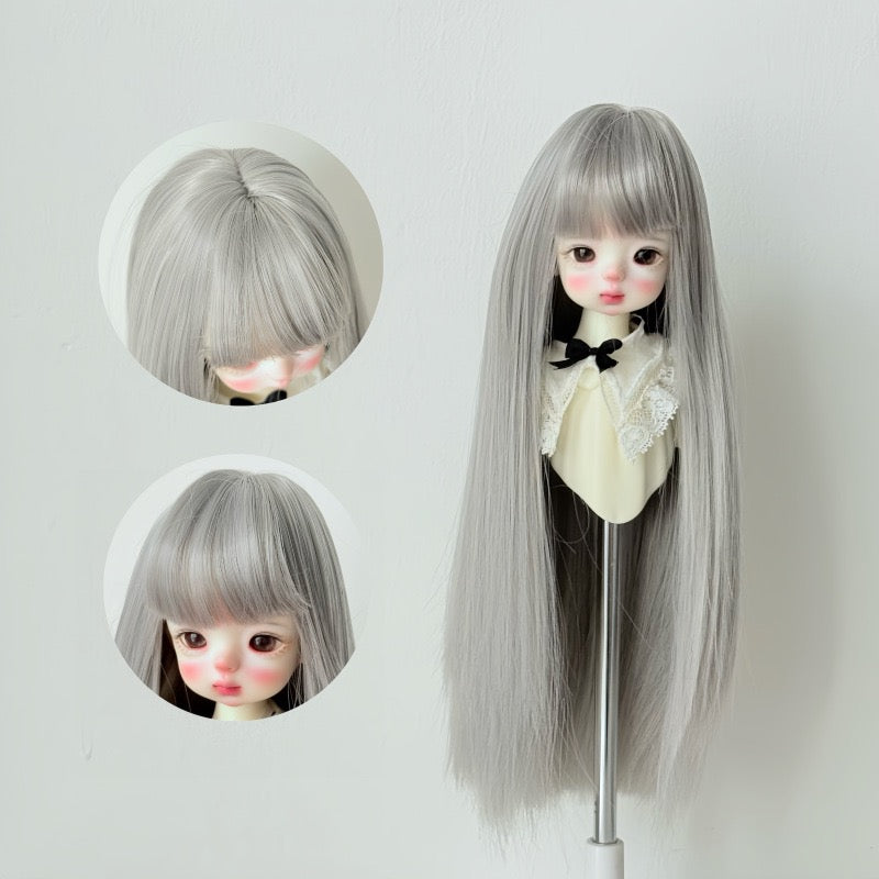 Soft Straight With Bangs Doll Wig for 1/4 or 1/6