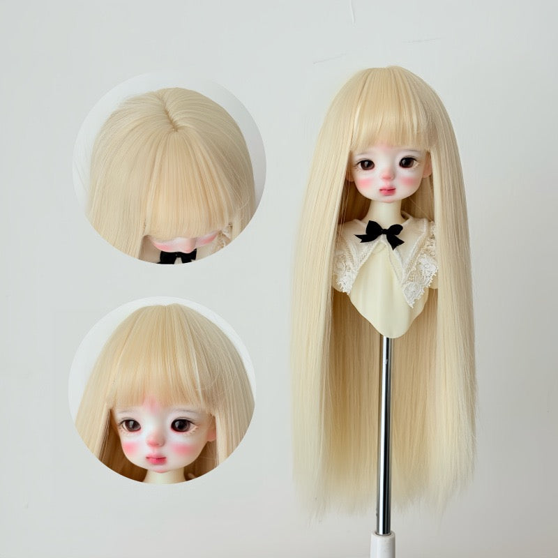 Soft Straight With Bangs Doll Wig for 1/4 or 1/6