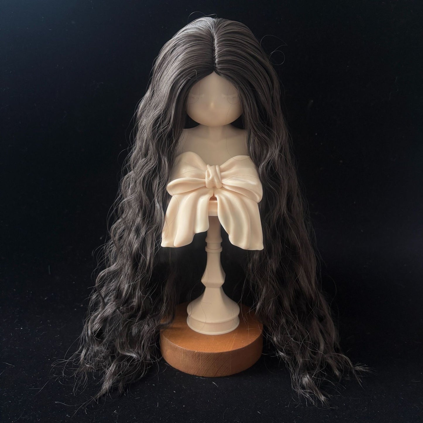Soft Curly Without  Bangs Doll Wig for 1/4 or 1/6