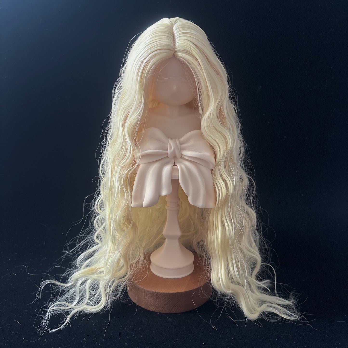 Soft Curly Without  Bangs Doll Wig for 1/4 or 1/6