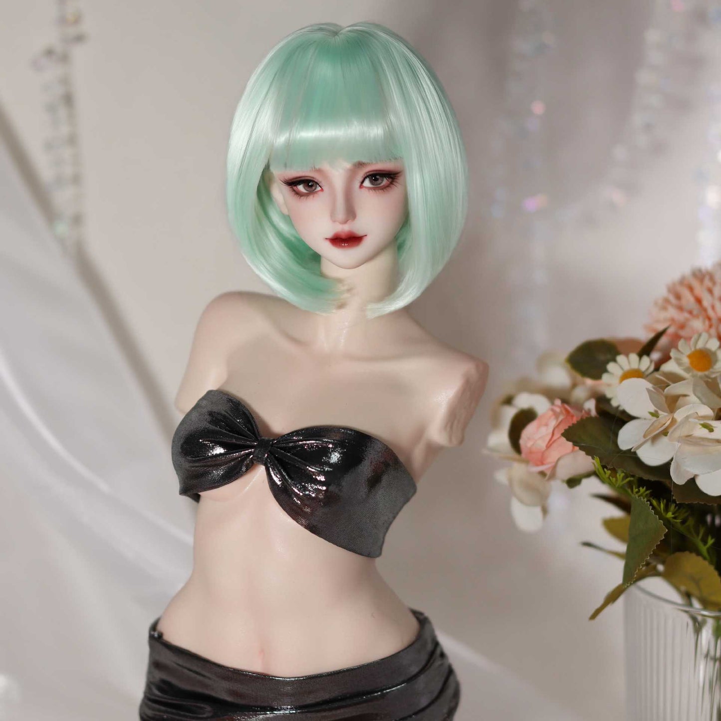 Soft Short Bob hair Style  Bangs Doll Wig for 1/4 or 1/6
