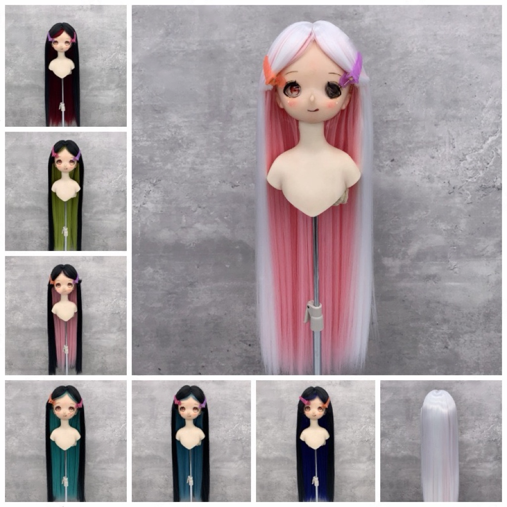 Soft Two tone  Doll Wig for 1/4 or 1/6