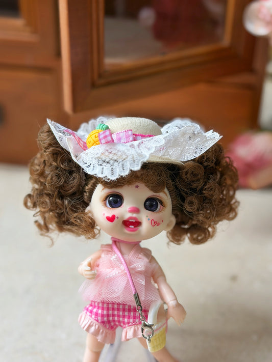 No. 009 — Poseable Mini Doll Charm | OB11 Size, Approx. 15 cm
