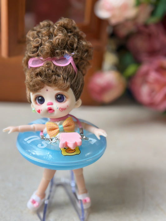 No. 008 — Poseable Mini Doll Charm | OB11 Size, Approx. 15 cm