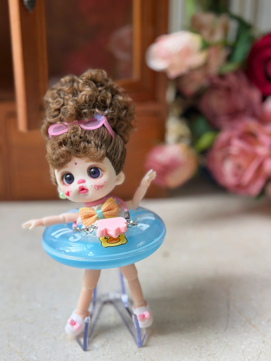 No. 008 — Poseable Mini Doll Charm | OB11 Size, Approx. 15 cm