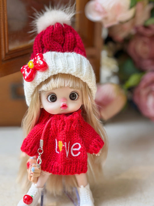 No. 013 — Poseable Mini Doll Charm | OB11 Size, Approx. 15 cm