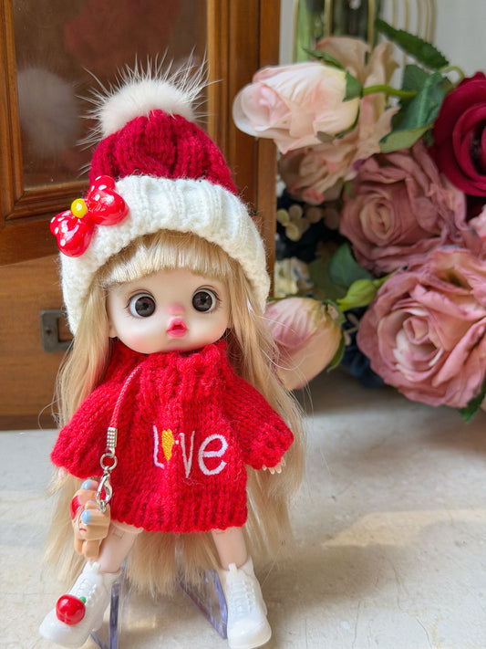 No. 013 — Poseable Mini Doll Charm | OB11 Size, Approx. 15 cm