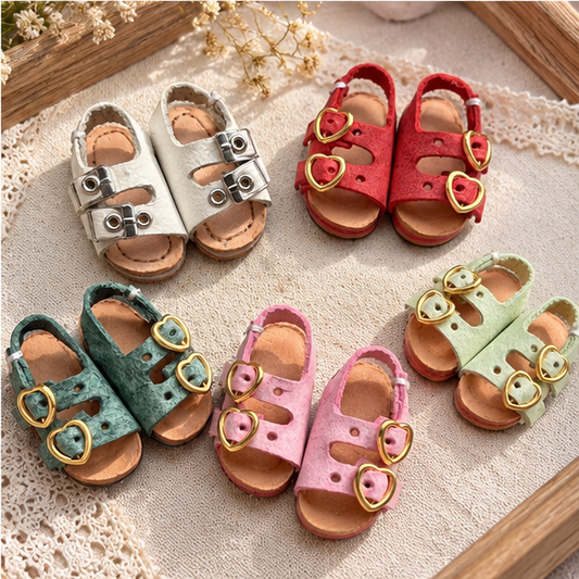 Sweetheart Steps | Handmade Leather Doll Sandals